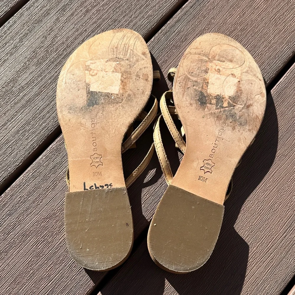 Elegant Gold Women's Sandals